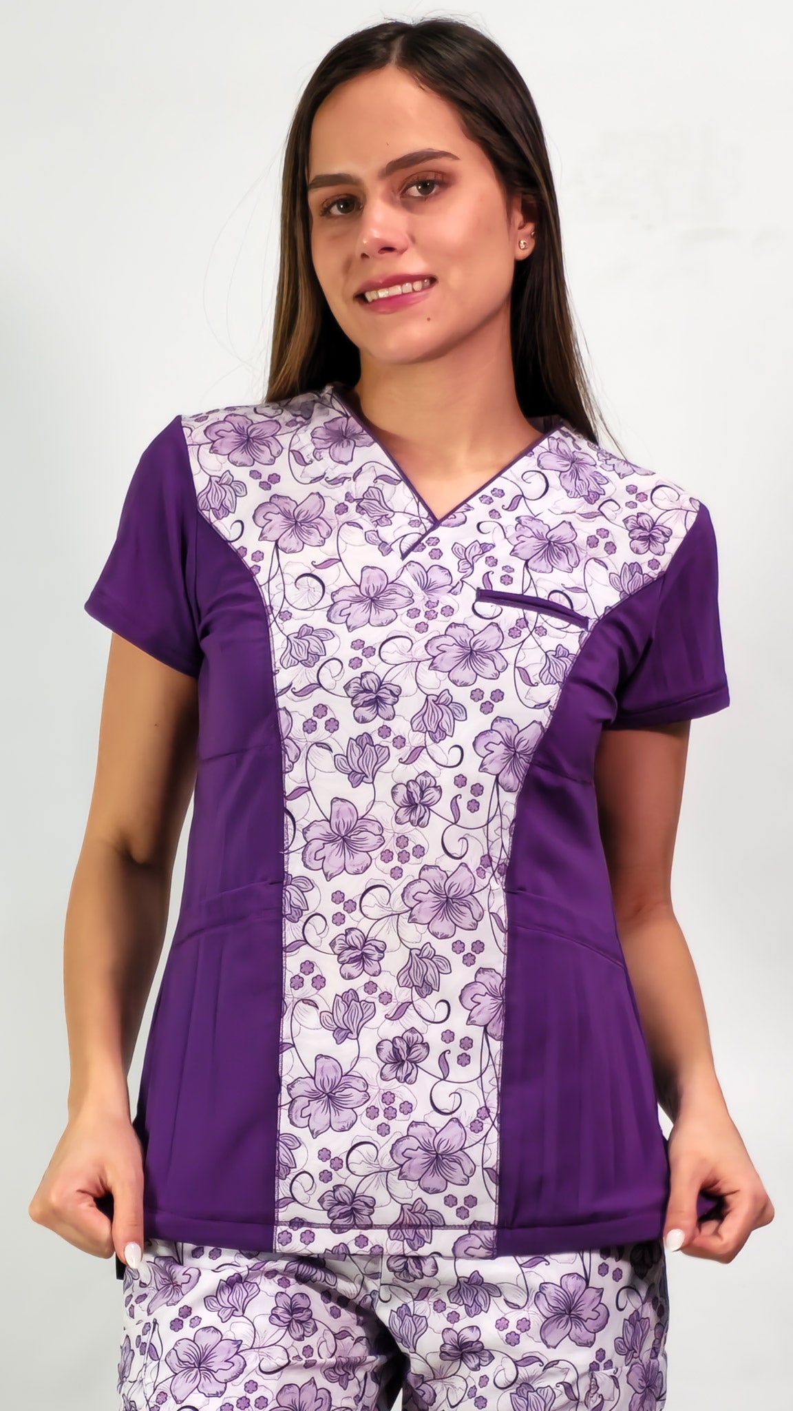 Filipina 501 Floral Princesa-vistas Uva Mujer FW