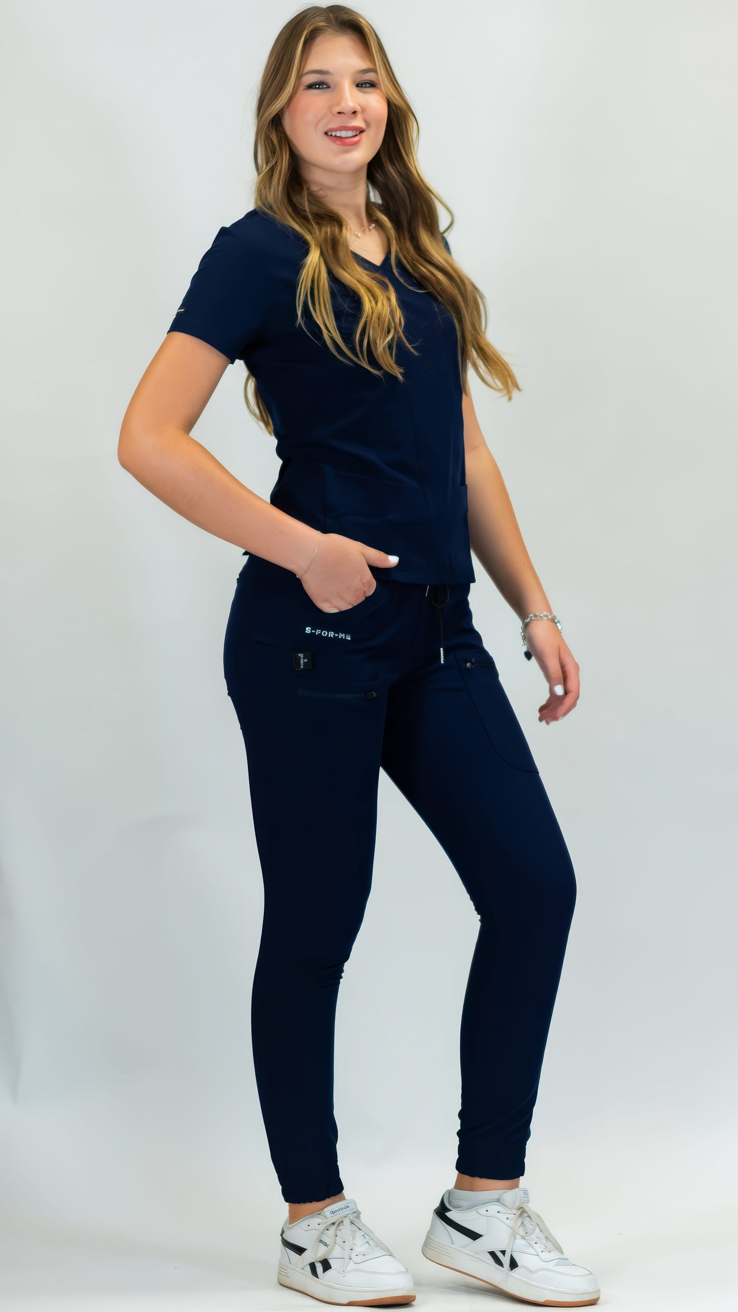 Filipina Quirúrgica Azul Marino Mujer, Scrubs Antifluido Est. 300