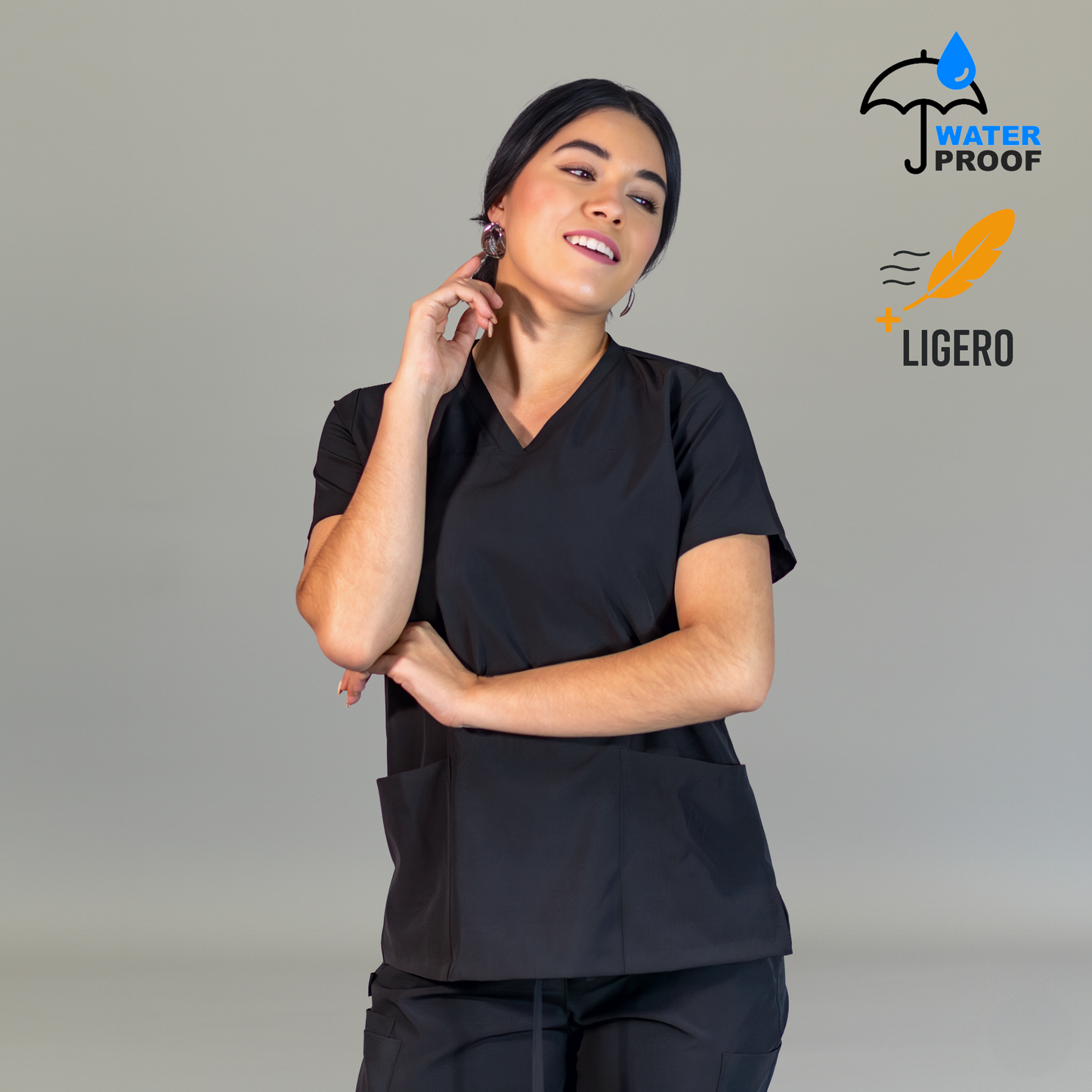 uniforme de enfermera modernos en color negro