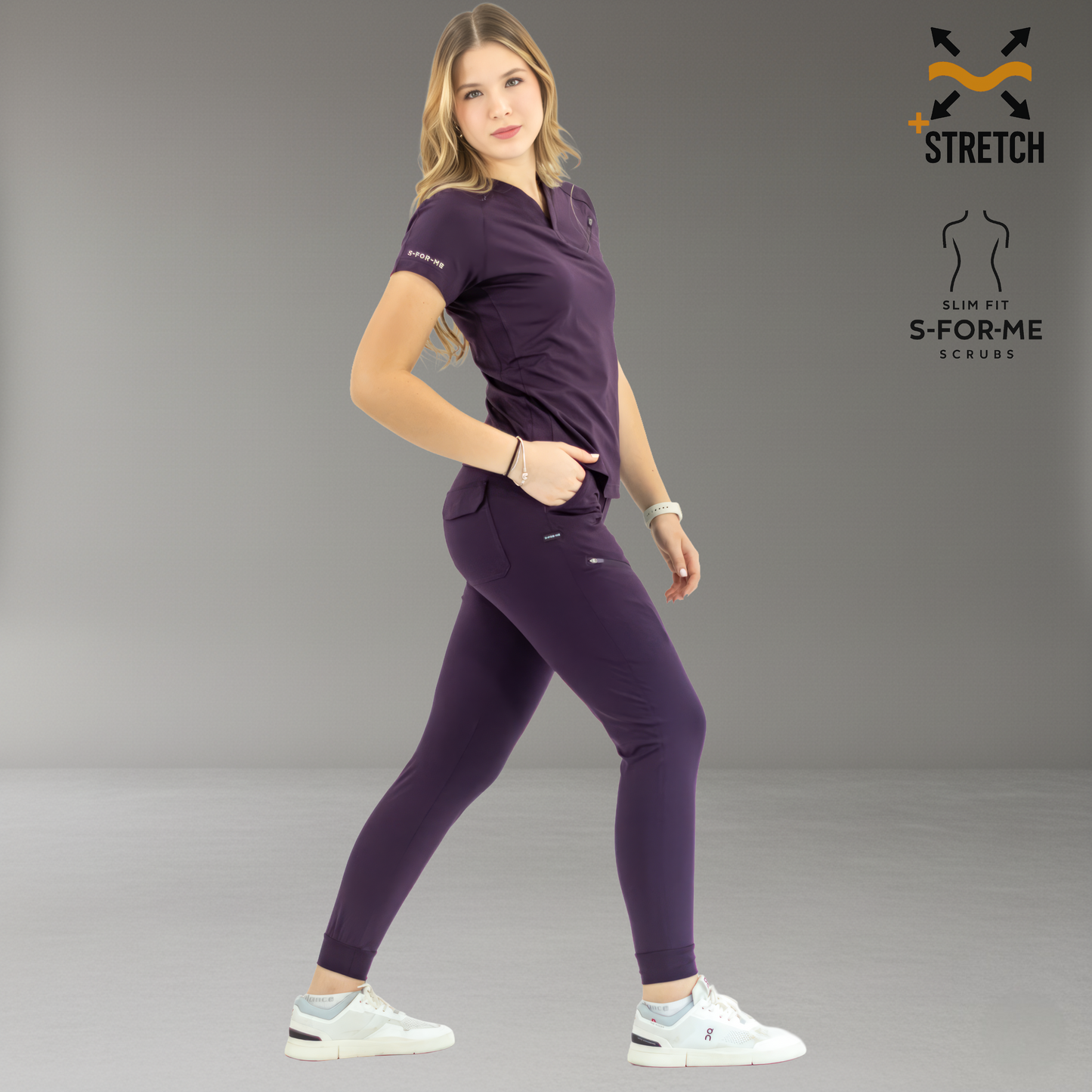 Filipina Quirúrgica Mujer Super Stretch Uva, Scrubs 905