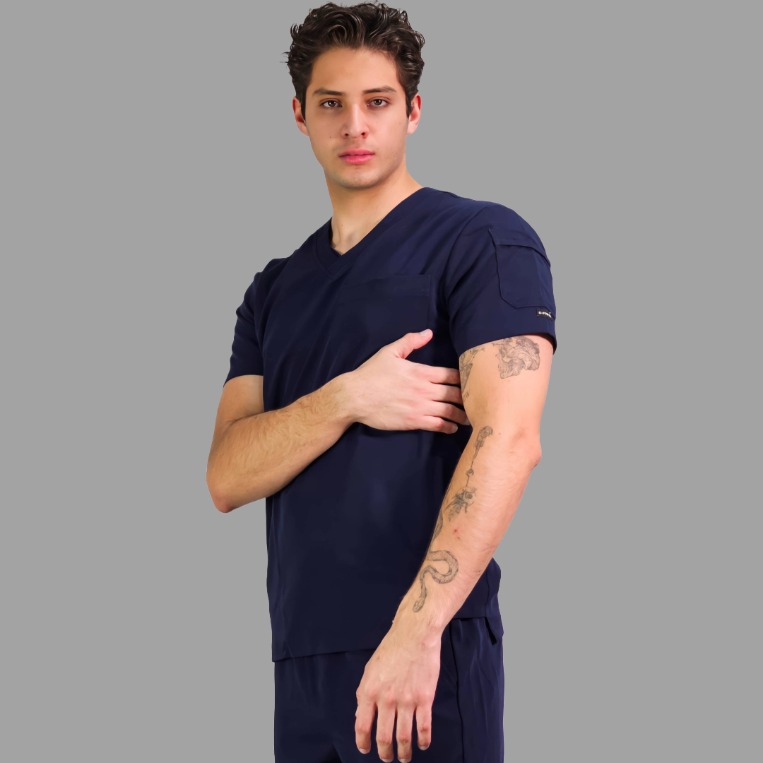Filipina Quirurgica Antifluido Hombre Azul Marino, Scrubs 300