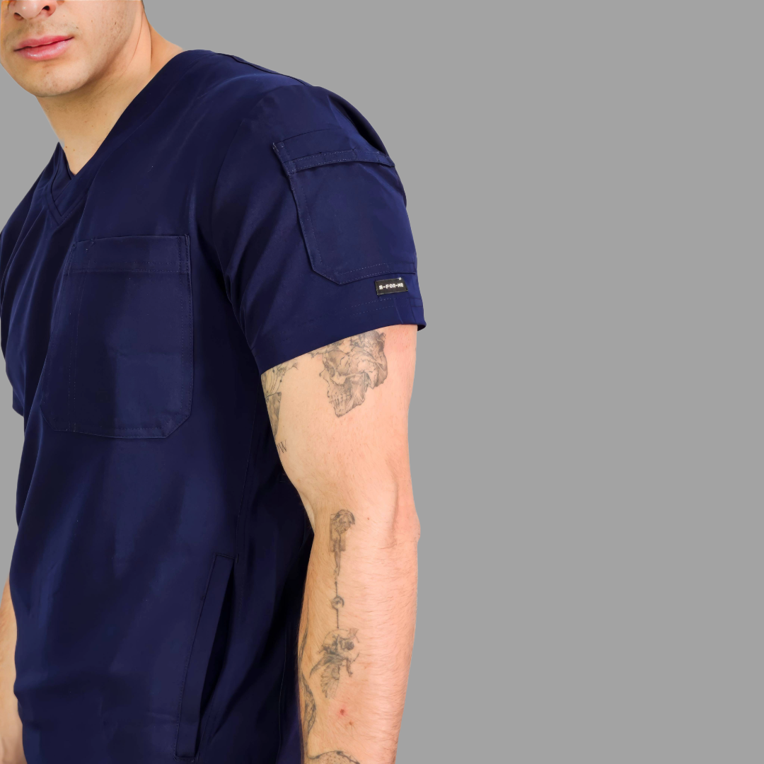 Filipina Quirurgica Antifluido Hombre Azul Marino, Scrubs 300
