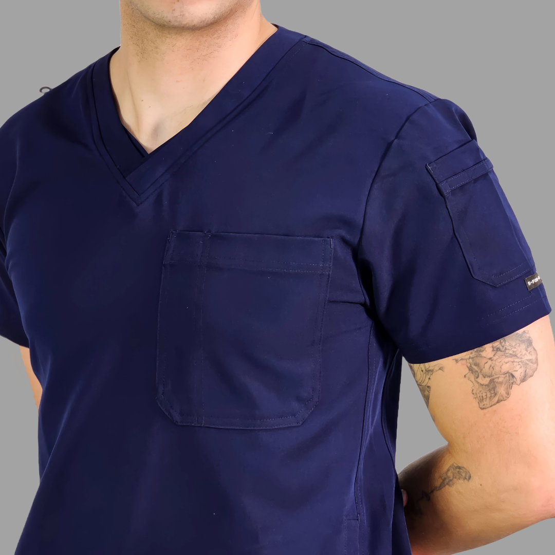 Filipina Quirurgica Antifluido Hombre Azul Marino, Scrubs 300