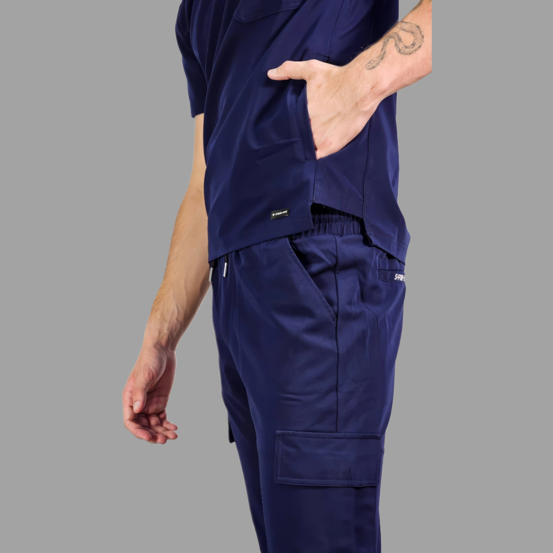 Filipina Quirurgica Antifluido Hombre Azul Marino, Scrubs 300