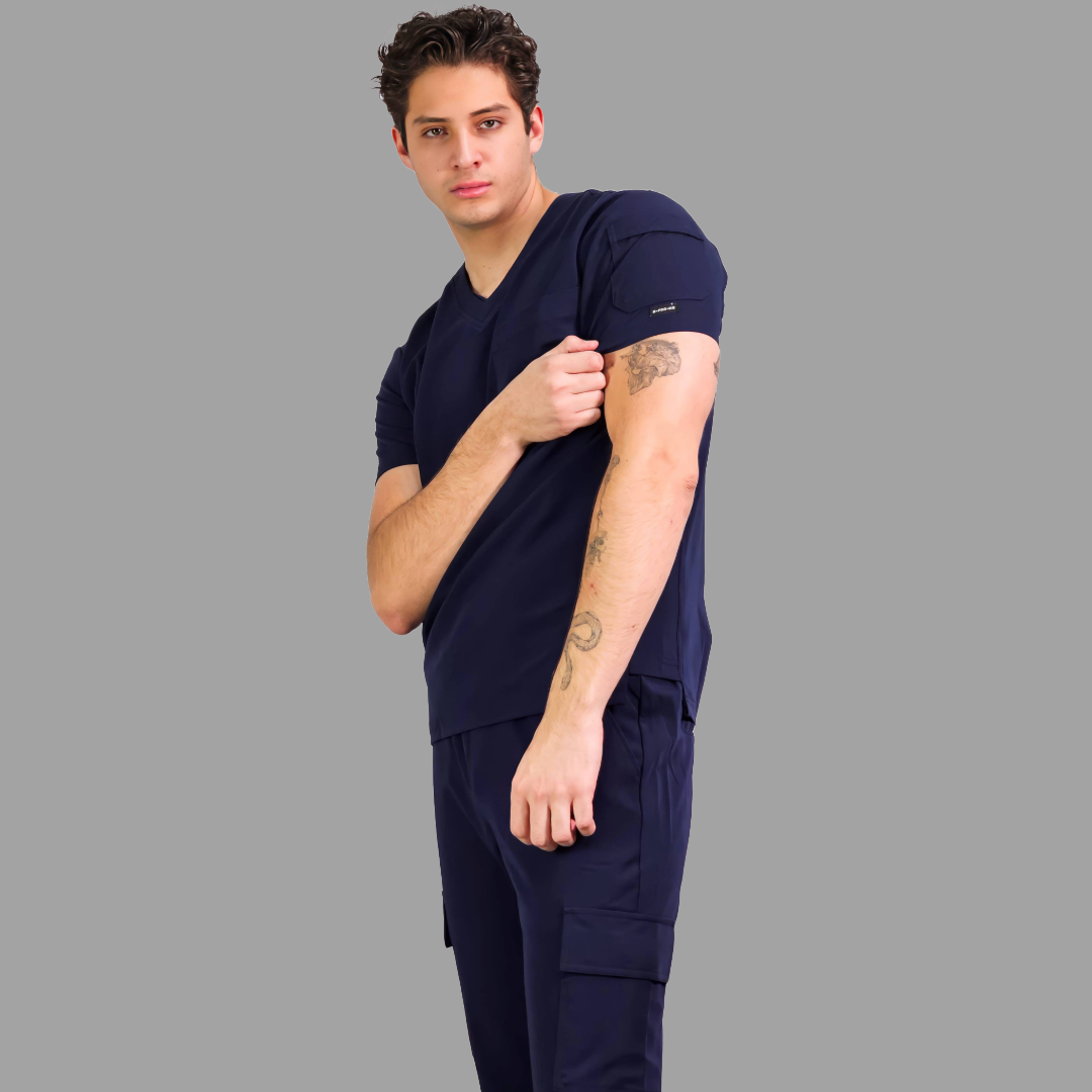 Filipina Quirurgica Antifluido Hombre Azul Marino, Scrubs 300
