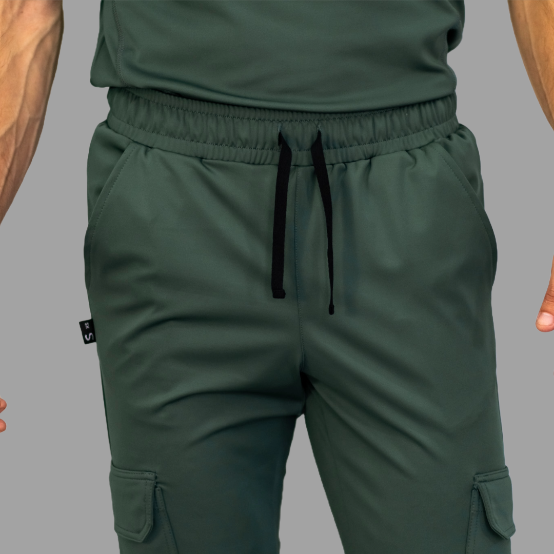 Jogger Quirurgico Hombre Verde Olivo Super Stretch, Scrubs 910