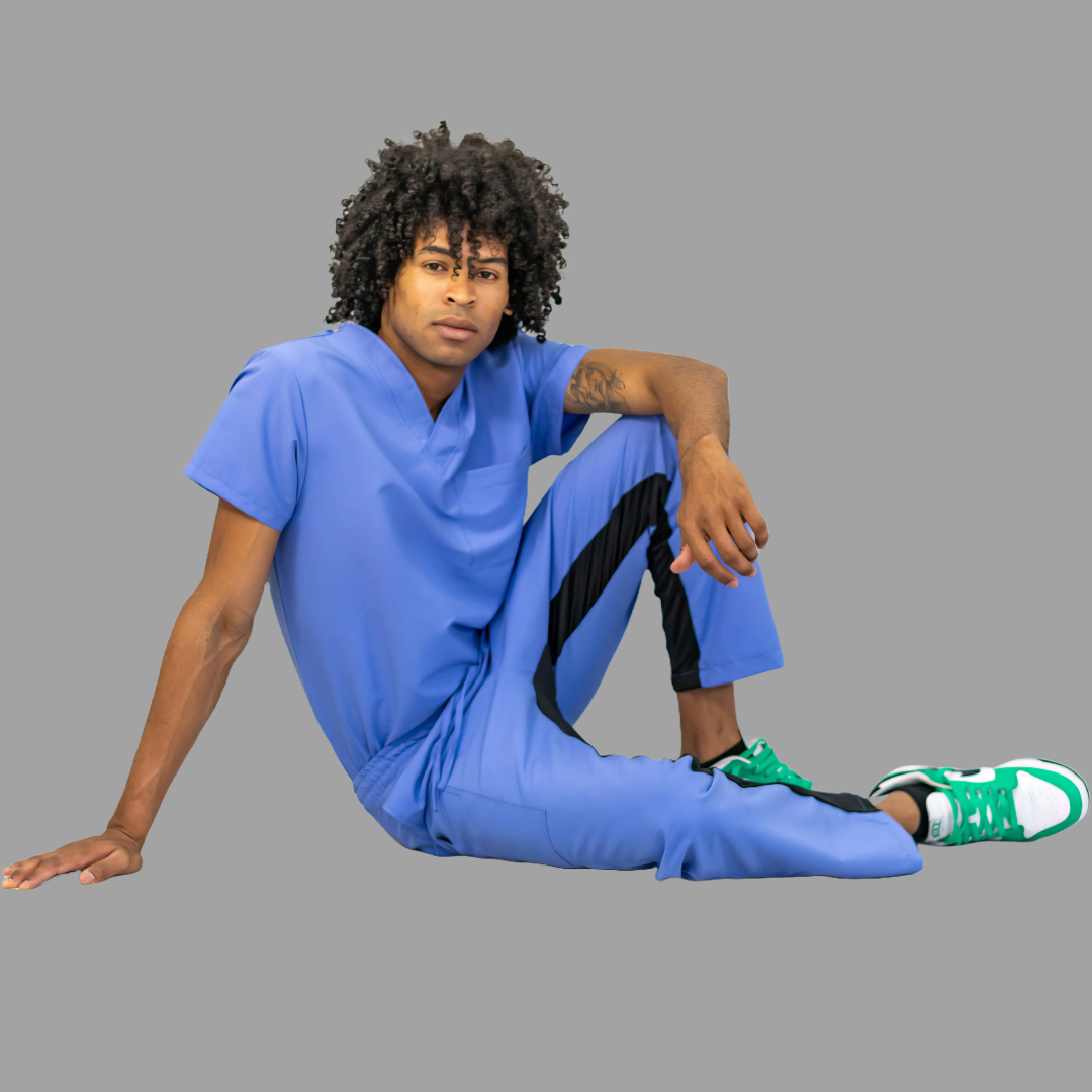 Filipina Quirúrgica 500 Unisex Basic Azul Plumbago Antifluido-cloro resistente Scrubs 500 FW