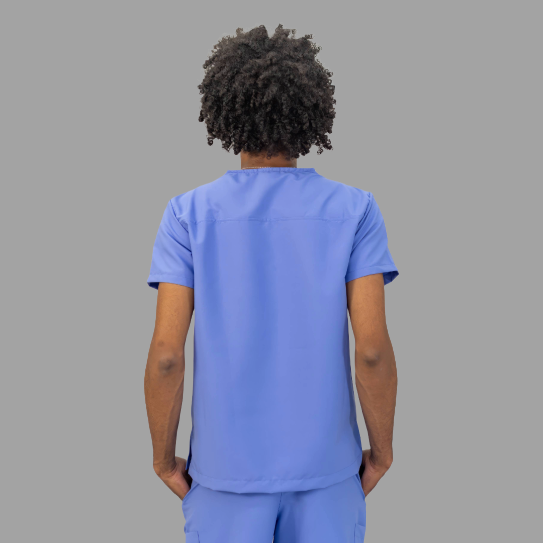 Filipina Quirúrgica 500 Unisex Basic Azul Plumbago Antifluido-cloro resistente Scrubs 500 FW