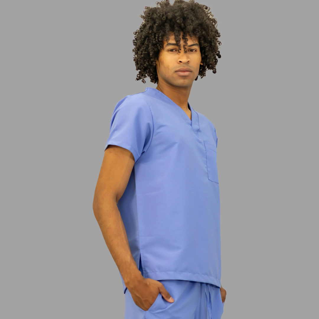 Filipina Quirúrgica 500 Unisex Basic Azul Plumbago Antifluido-cloro resistente Scrubs 500 FW