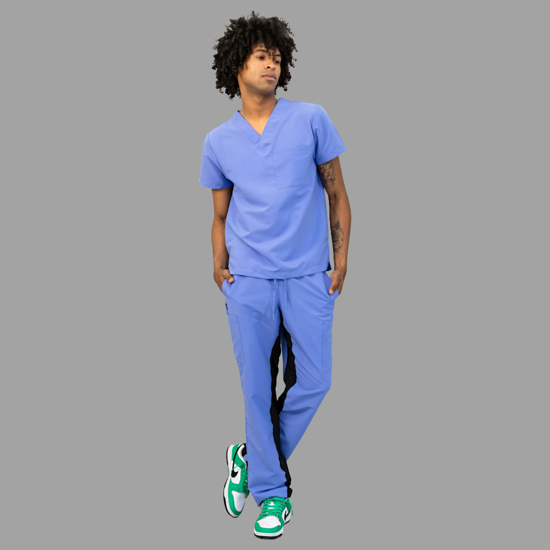 Filipina Quirúrgica 500 Unisex Basic Azul Plumbago Antifluido-cloro resistente Scrubs 500 FW