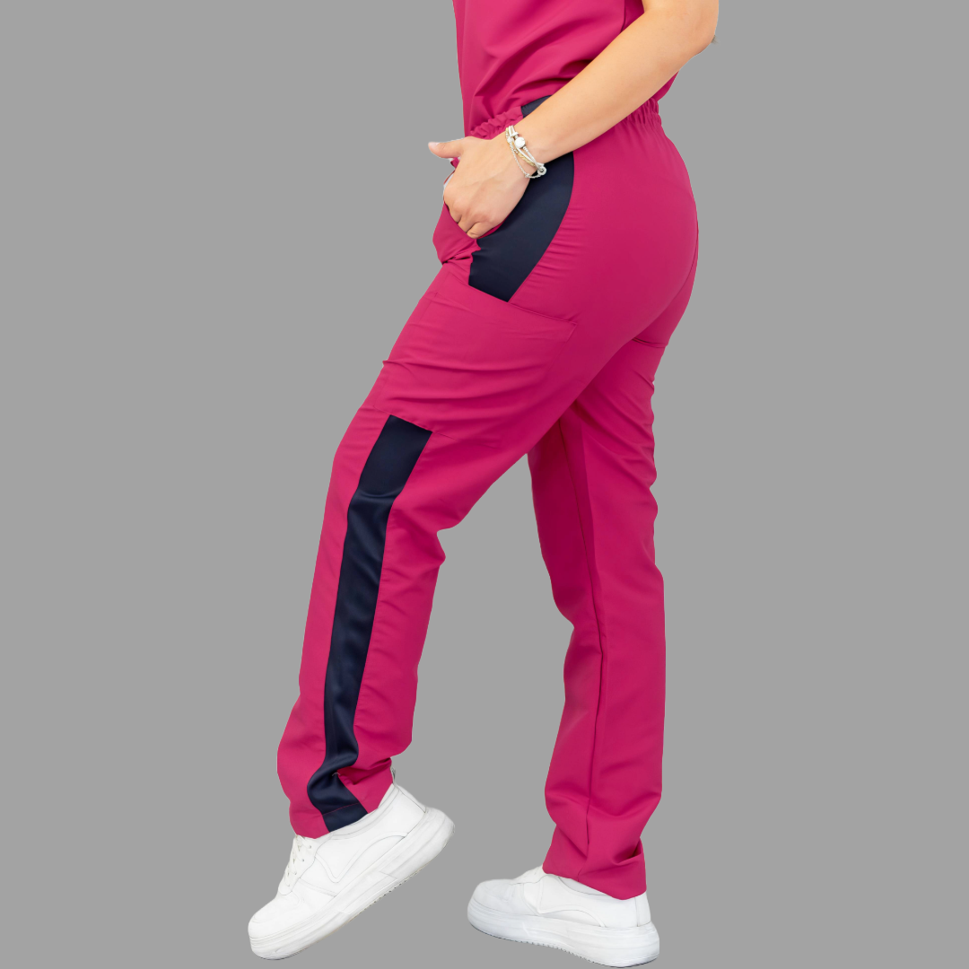 Pantalón Quirúrgico 500 Unisex Basic Vino Antifluido-cloro resistente Scrubs 500 FW