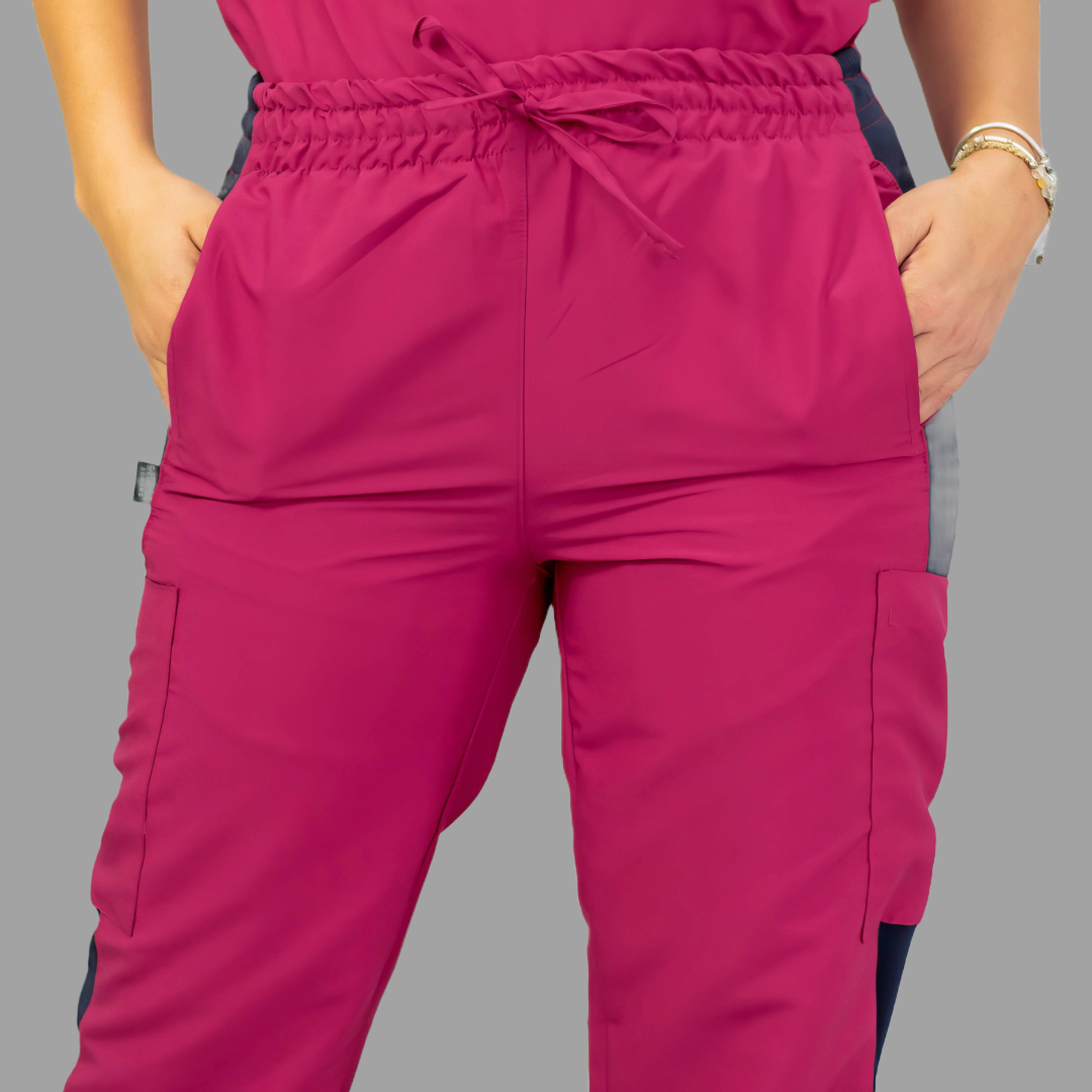 Pantalón Quirúrgico 500 Unisex Basic Vino Antifluido-cloro resistente Scrubs 500 FW