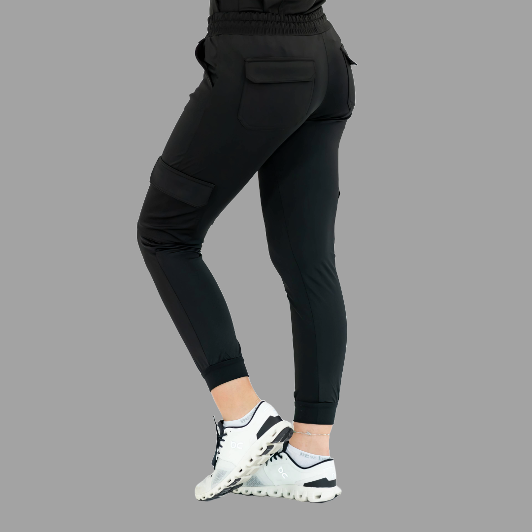 Jogger Quirúrgico Negro Mujer Super Stretch, Scrubs 910