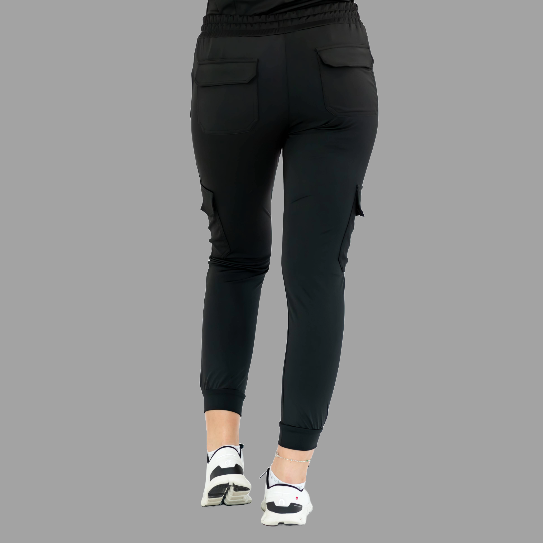 Jogger Quirúrgico Negro Mujer Super Stretch, Scrubs 910
