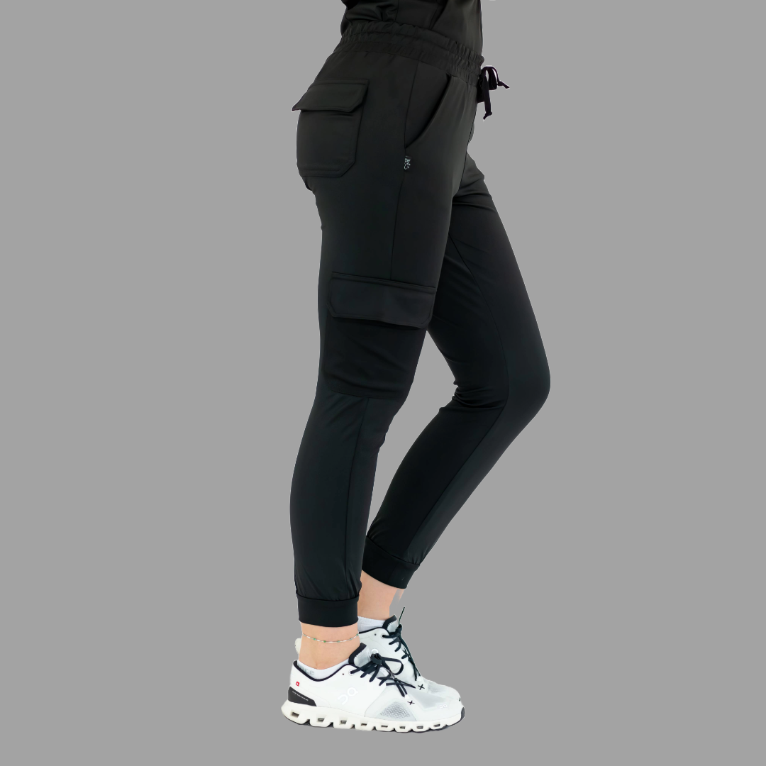 Jogger Quirúrgico Negro Mujer Super Stretch, Scrubs 910