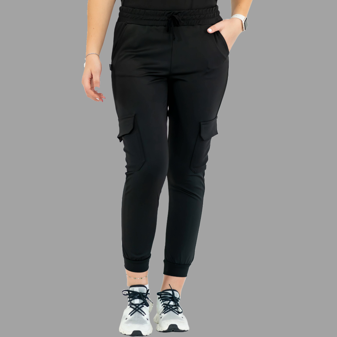 Jogger Quirúrgico Negro Mujer Super Stretch, Scrubs 910
