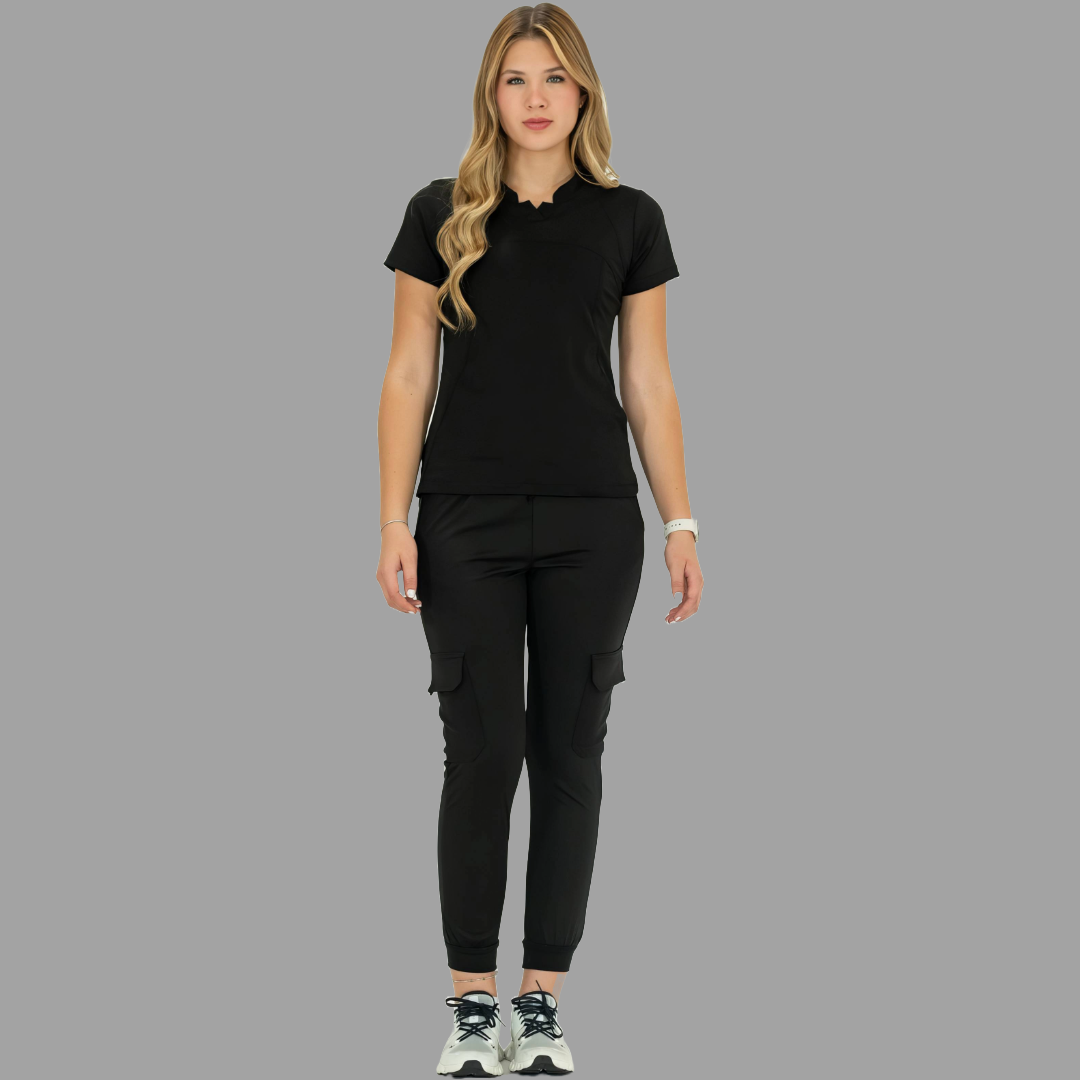 Filipina Quirúrgica Negra Mujer, Super Stretch, Scrubs 910