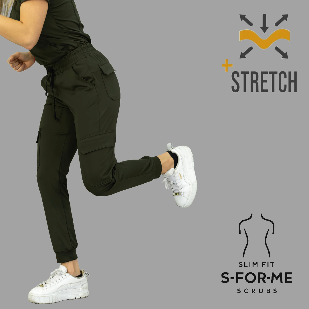 Jogger Quirúrgico, Verde Olivo Mujer Super Stretch, Scrubs 910