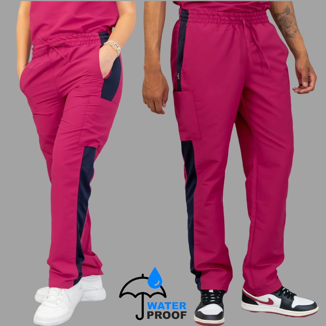 Pantalón Quirúrgico 500 Unisex Basic Vino Antifluido-cloro resistente Scrubs 500 FW