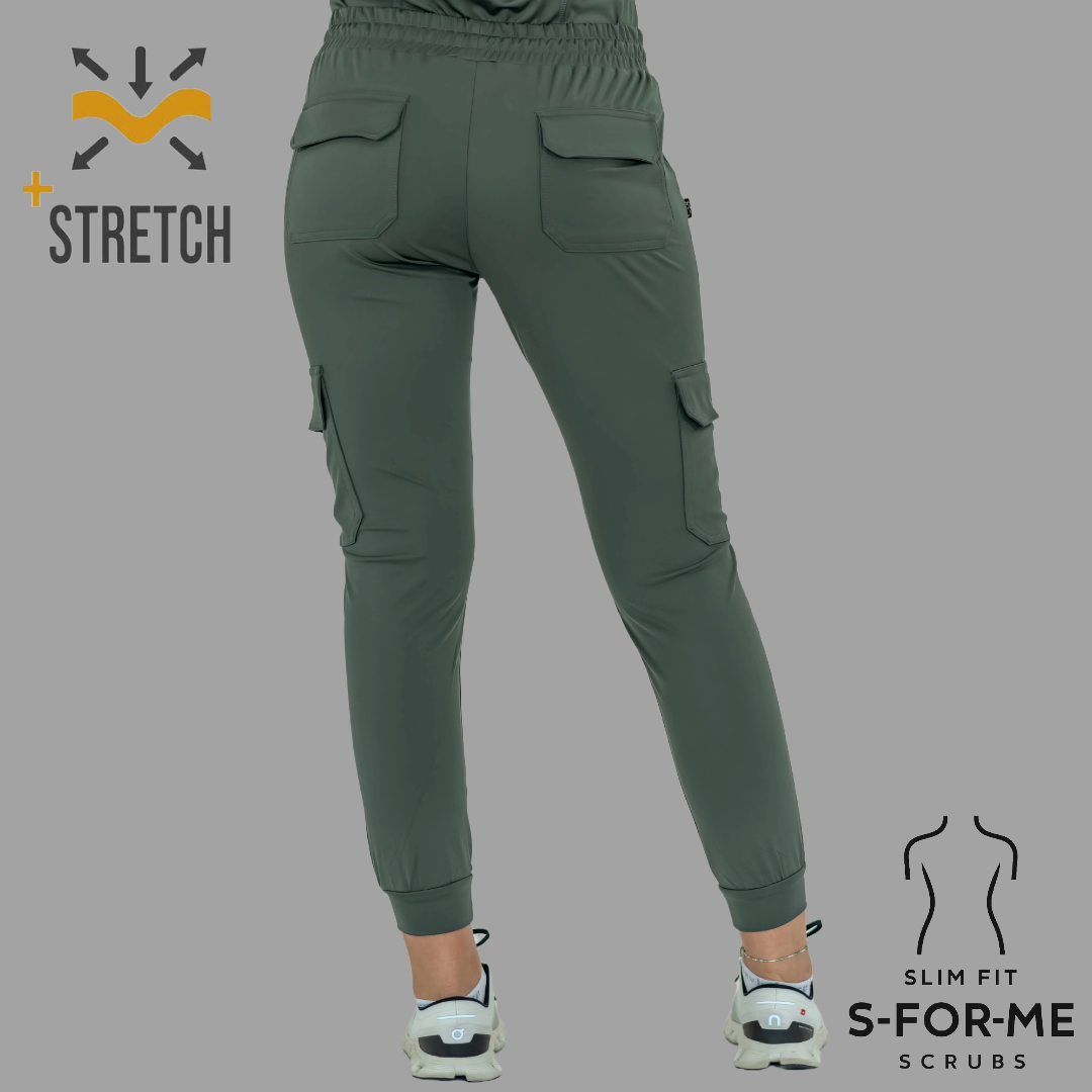 Jogger Quirúrgico, Mujer Verde Pino Super Stretch, Scrubs 910
