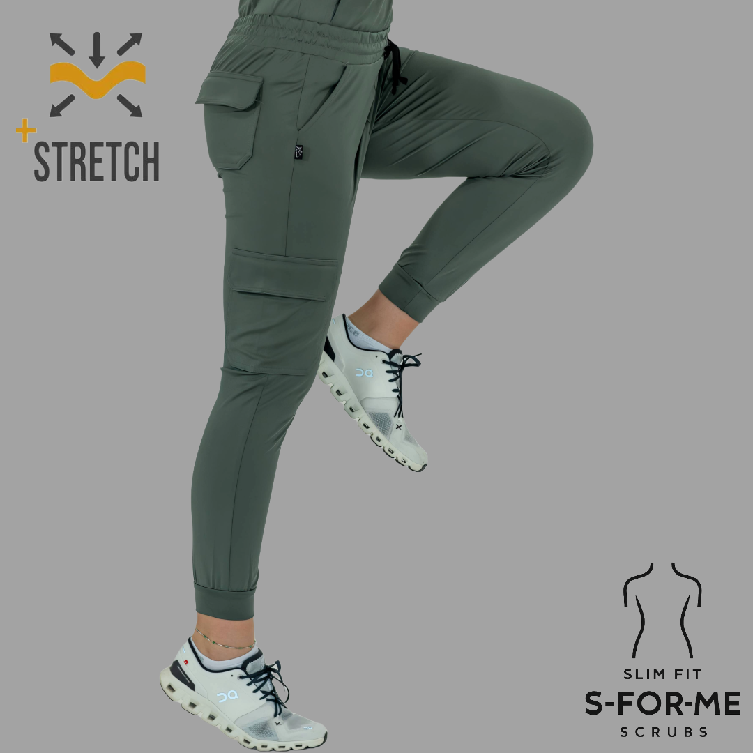 Jogger Quirúrgico, Mujer Verde Pino Super Stretch, Scrubs 910