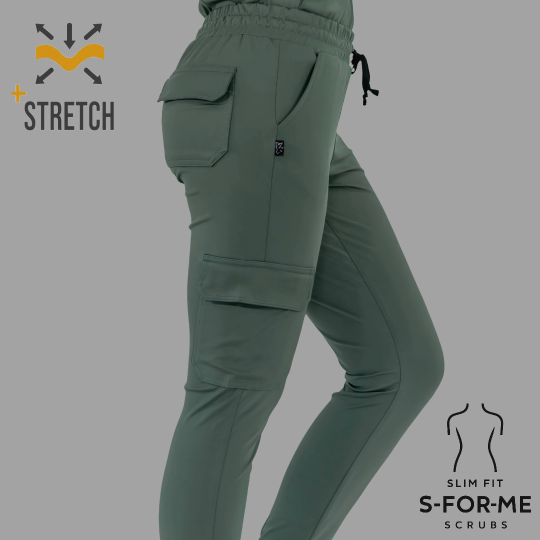 Jogger Quirúrgico, Mujer Verde Pino Super Stretch, Scrubs 910