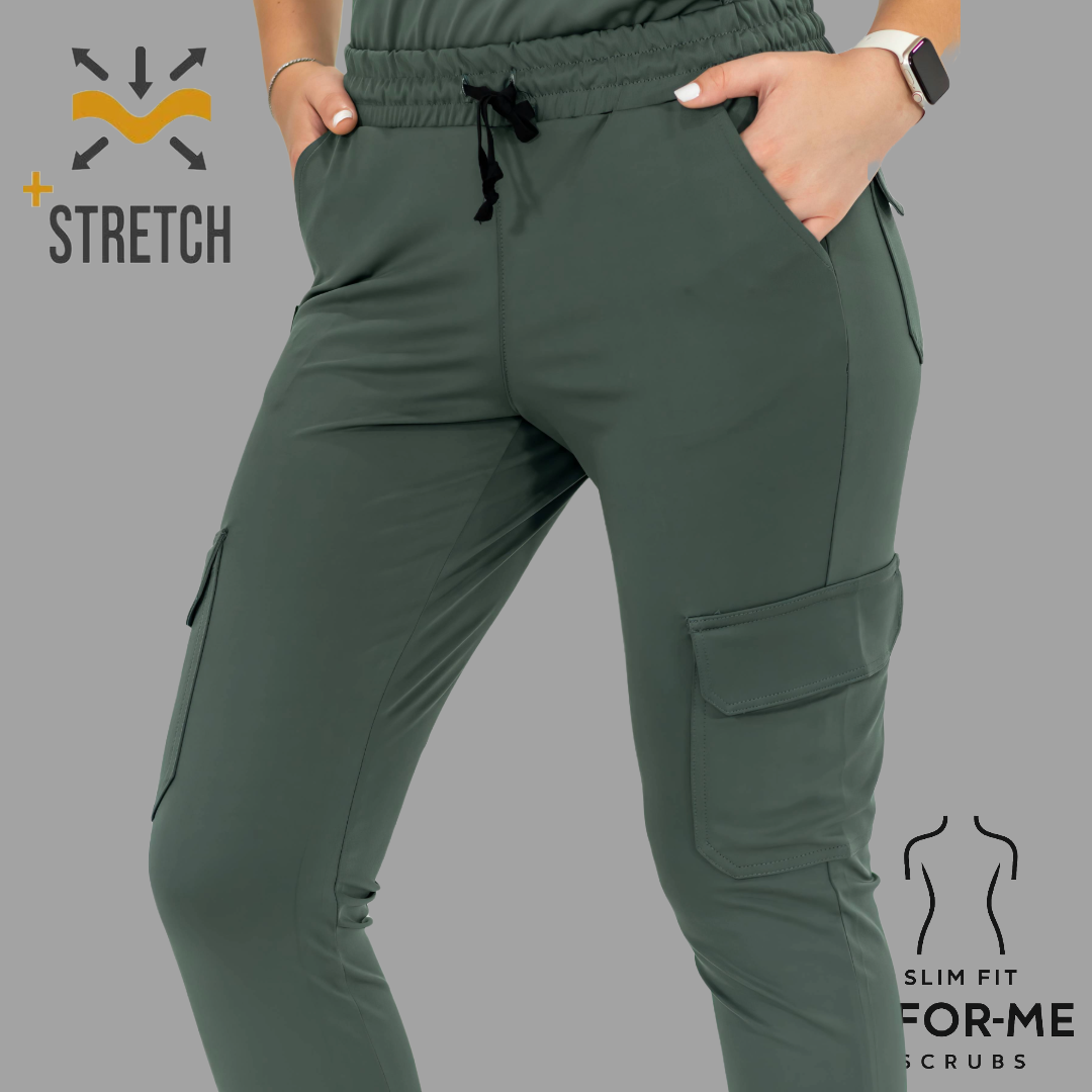 Jogger Quirúrgico, Mujer Verde Pino Super Stretch, Scrubs 910