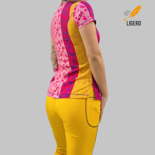 Filipina Estampada Mostaza- Fiusha, vistas Uva, Scrubs F.W Mujer