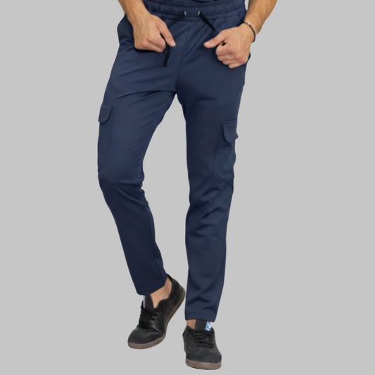 Pantalon Est. 910 Dobladillo Quirúrgico Azul Marino Hombre Super Stretch, Scrubs Est. 910