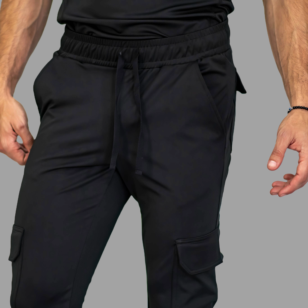 Jogger Quirúrgico Negro Hombre Super Stretch, (Scrubs Est. 910)