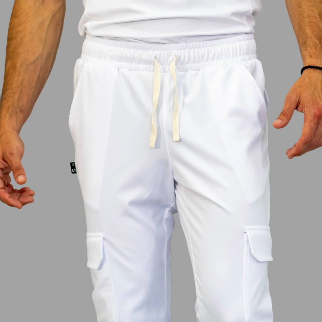 Jogger Quirúrgico Hombre Blanco Super Stretch (Scrubs Est. 910)