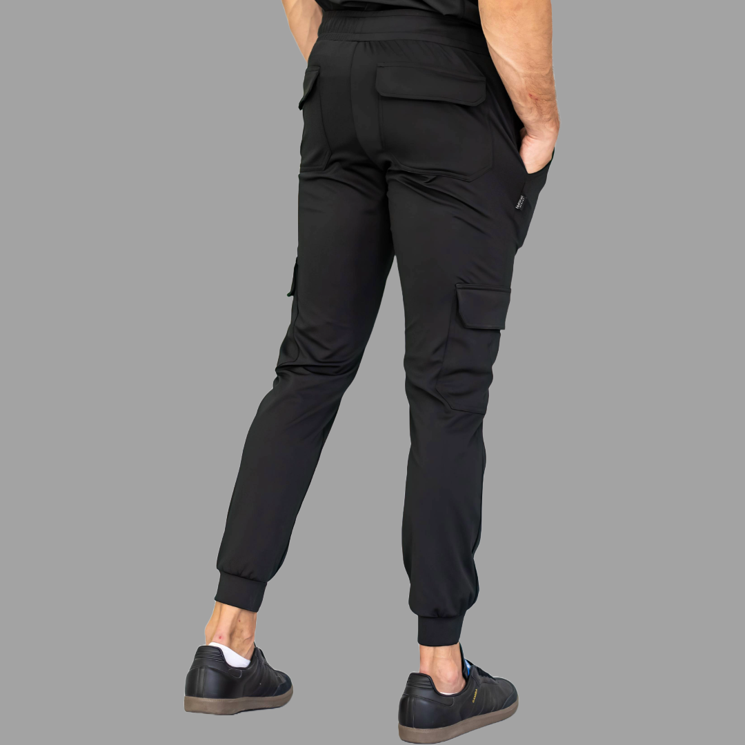 Jogger Quirúrgico Negro Hombre Super Stretch, (Scrubs Est. 910)