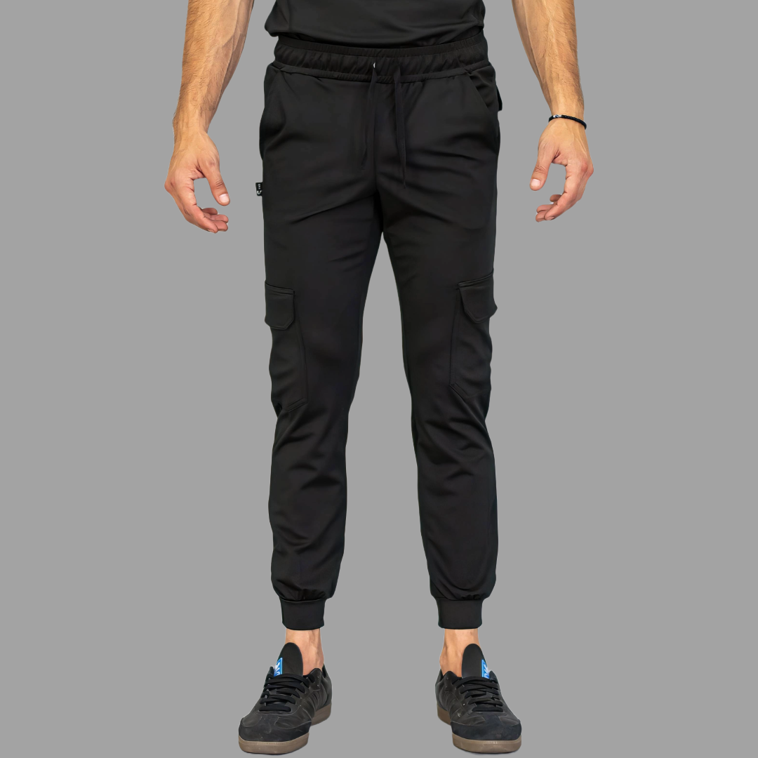 Jogger Quirúrgico Negro Hombre Super Stretch, (Scrubs Est. 910)