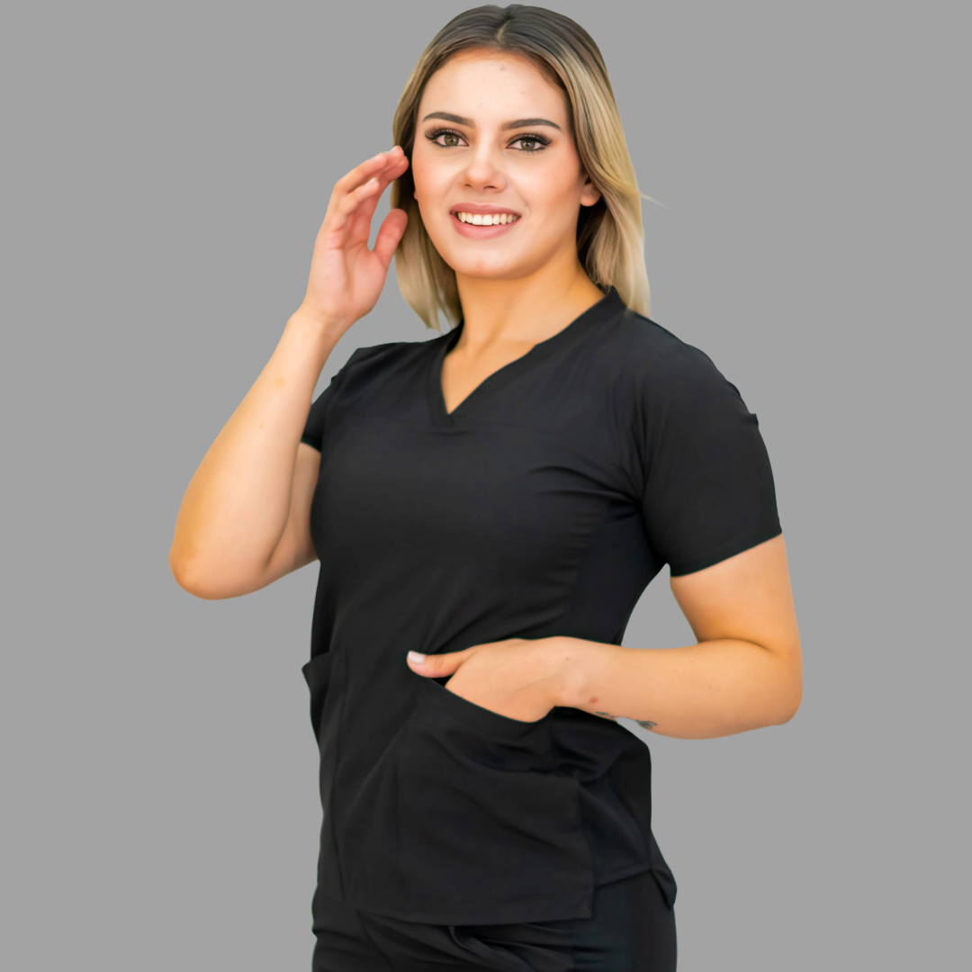 Filipina Mujer 530 Quirúrgica Negra, Scrubs 530