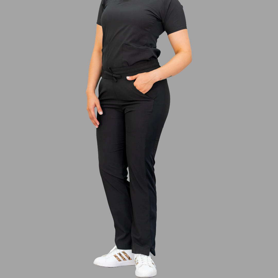 Pantalon Mujer 530 Negro Quirúrgico Relaxed, Scrubs 530