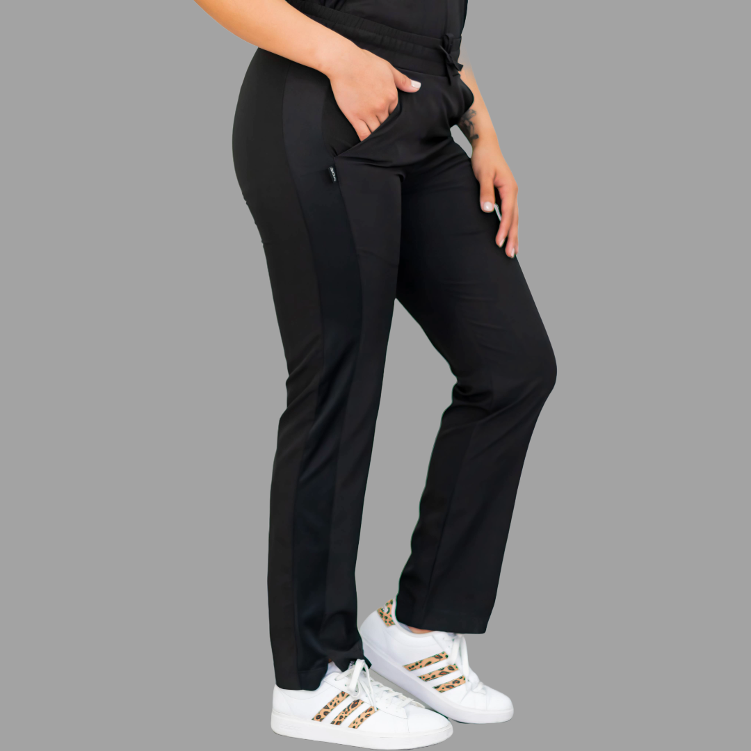Pantalon Mujer 530 Negro Quirúrgico Relaxed, Scrubs 530