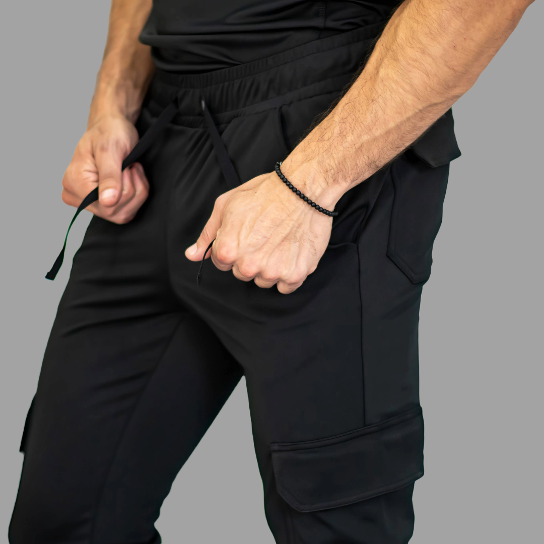 Jogger Quirúrgico Negro Hombre Super Stretch, (Scrubs Est. 910)