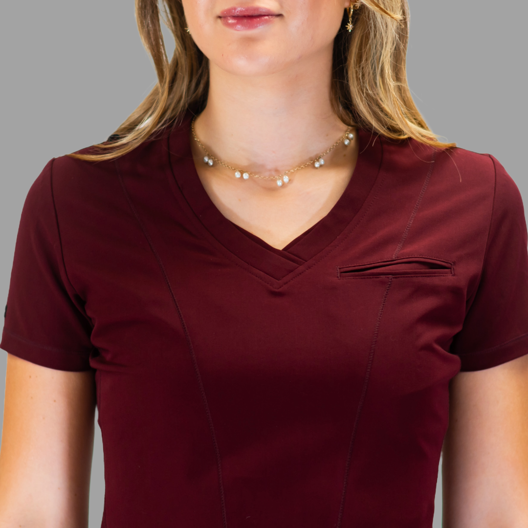 Filipina Quirúrgica Vino Mujer Antifluido, Scrubs 300
