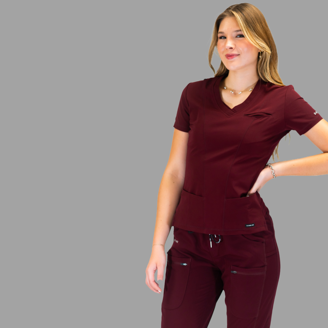 Filipina Quirúrgica Vino Mujer Antifluido, Scrubs 300