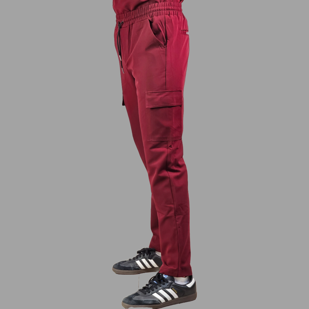 Pantalón Quirúrgico Antifluido Hombre Vino, Scrubs 300