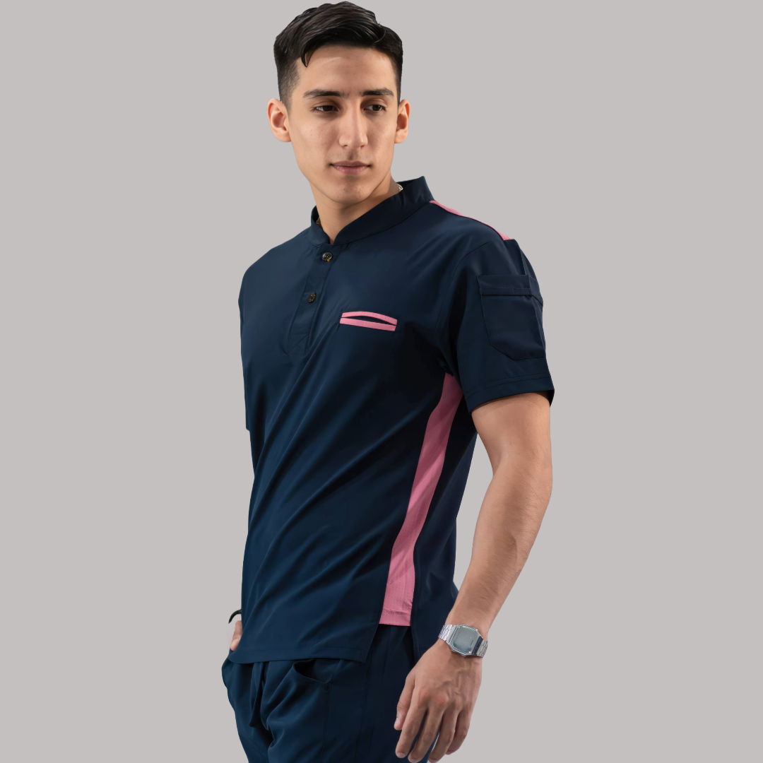 Filipina Quirúrgica Hombre Azul Mno./Rosa, Scrubs 520
