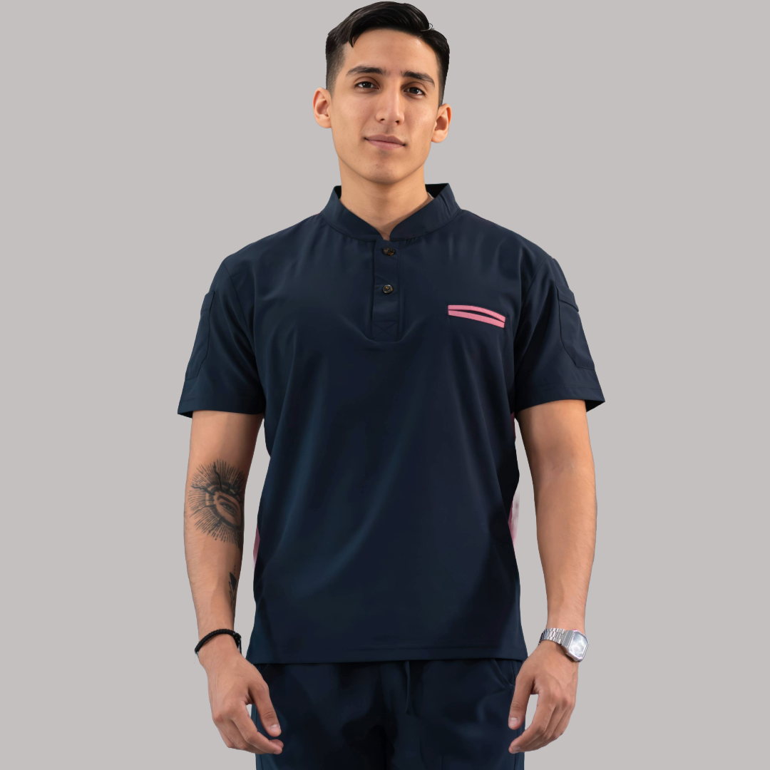 Filipina Quirúrgica Hombre Azul Mno./Rosa, Scrubs 520