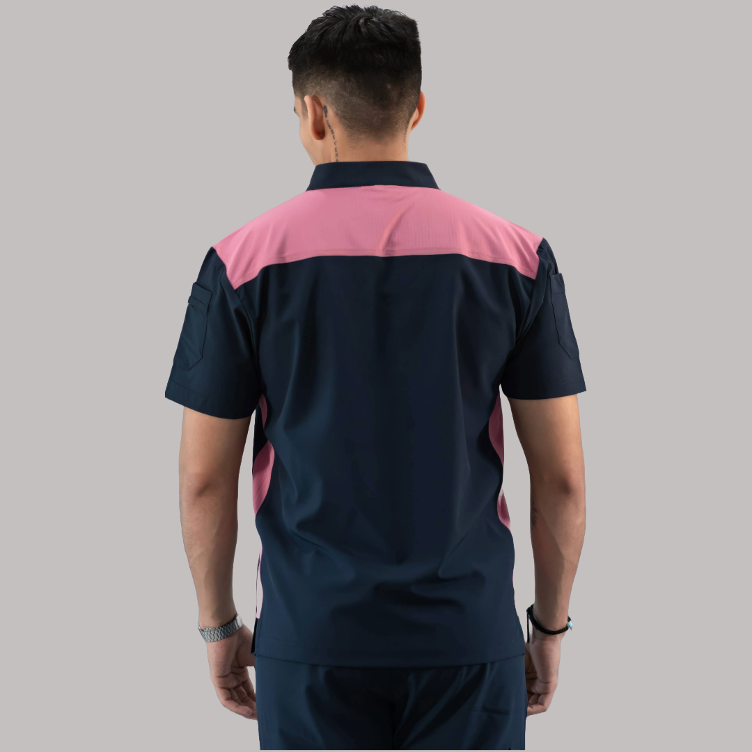 Filipina Quirúrgica Hombre Azul Mno./Rosa, Scrubs 520