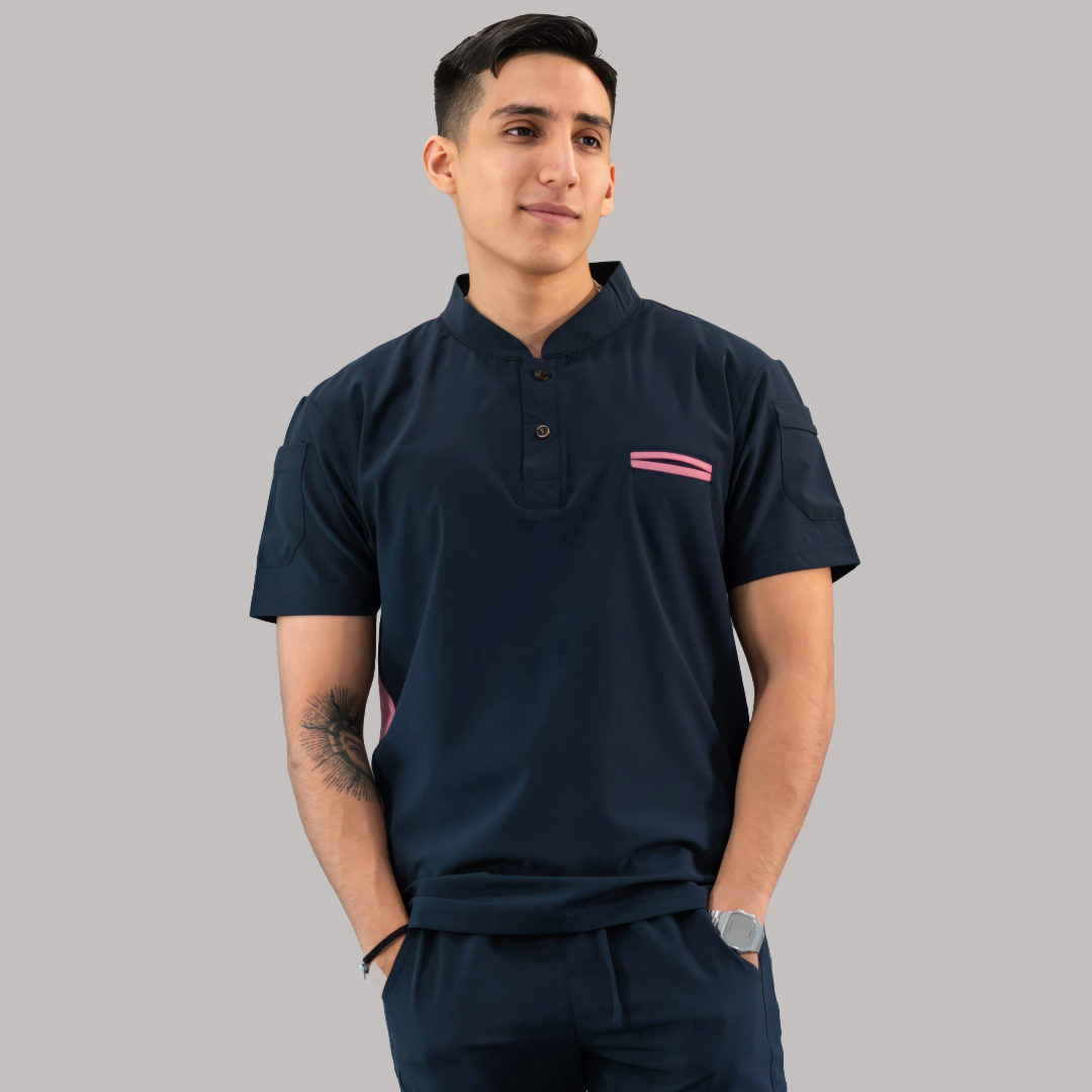 Filipina Quirúrgica Hombre Azul Mno./Rosa, Scrubs 520