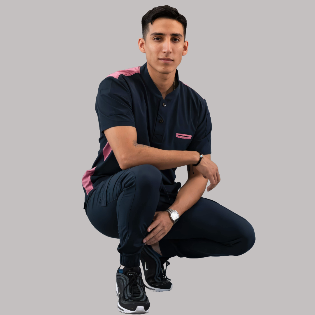 Filipina Quirúrgica Hombre Azul Mno./Rosa, Scrubs 520