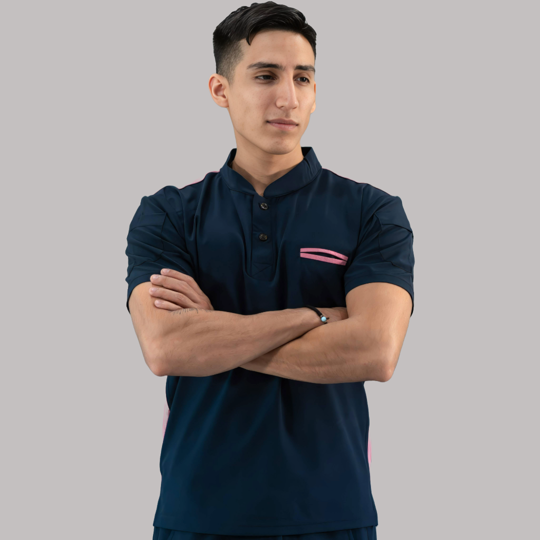 Filipina Quirúrgica Hombre Azul Mno./Rosa, Scrubs 520