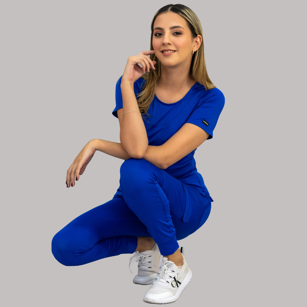 Filipina Quirúrgica Scrubs Super Stretch Mujer 901 Azul Rey