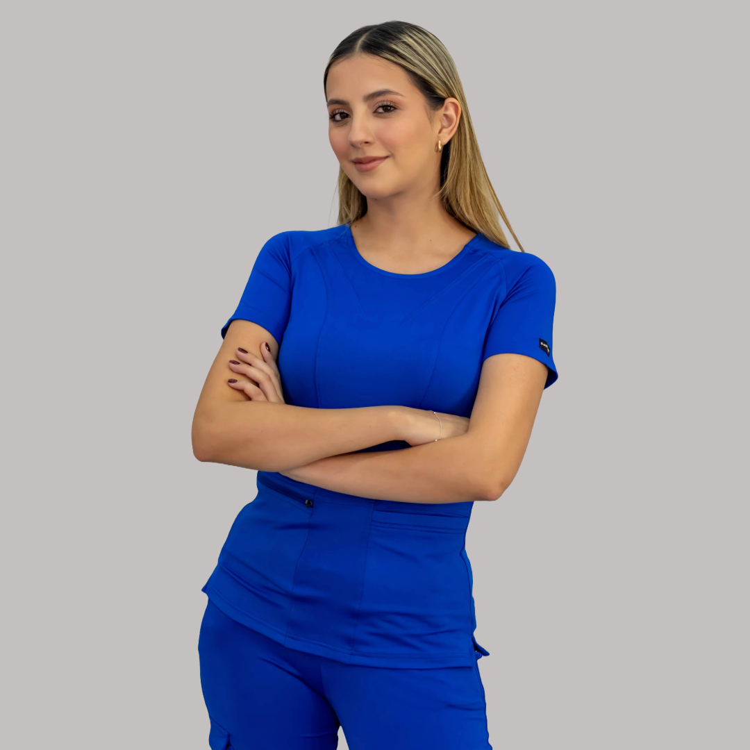 Filipina Quirúrgica Scrubs Super Stretch Mujer 901 Azul Rey
