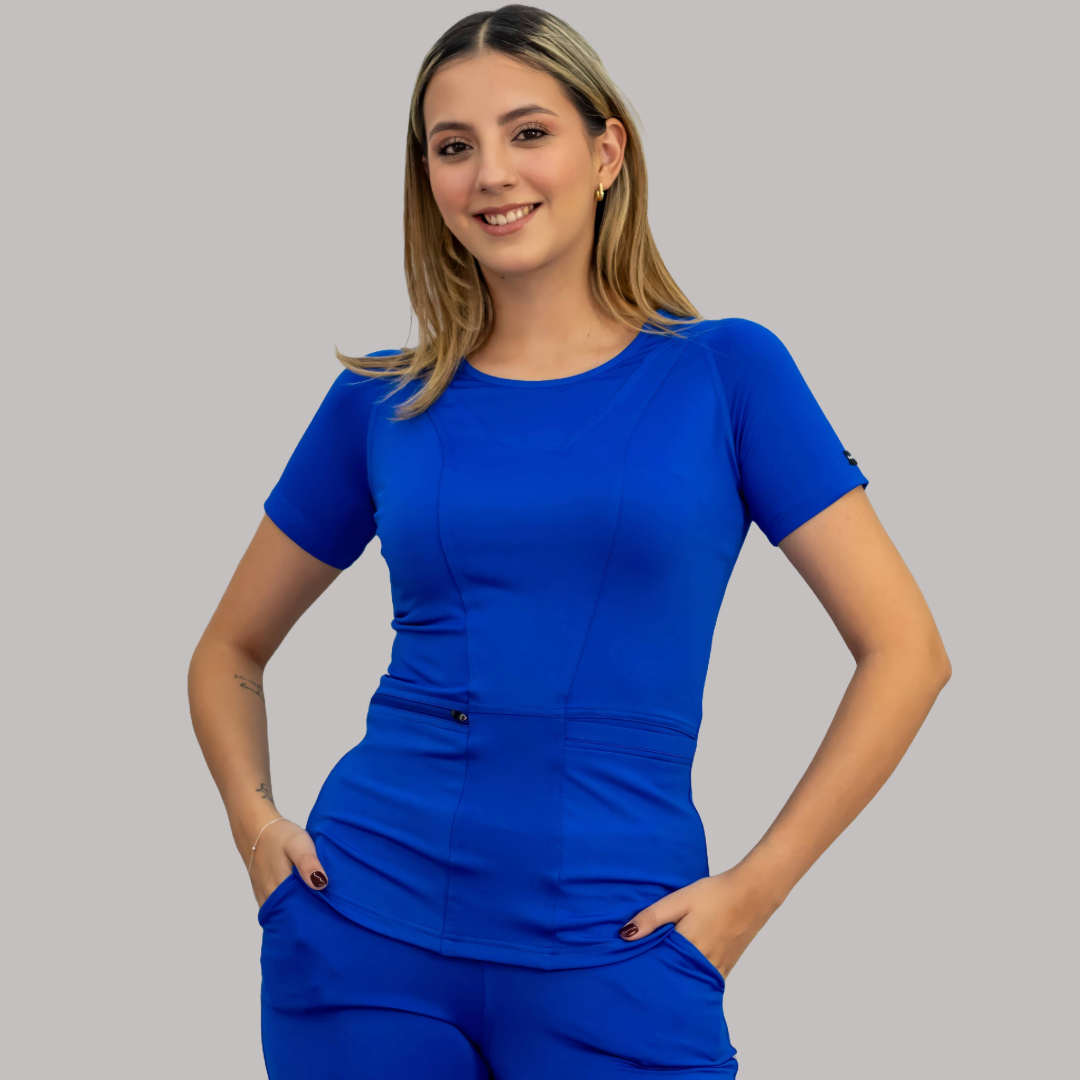 Filipina Quirúrgica Scrubs Super Stretch Mujer 901 Azul Rey