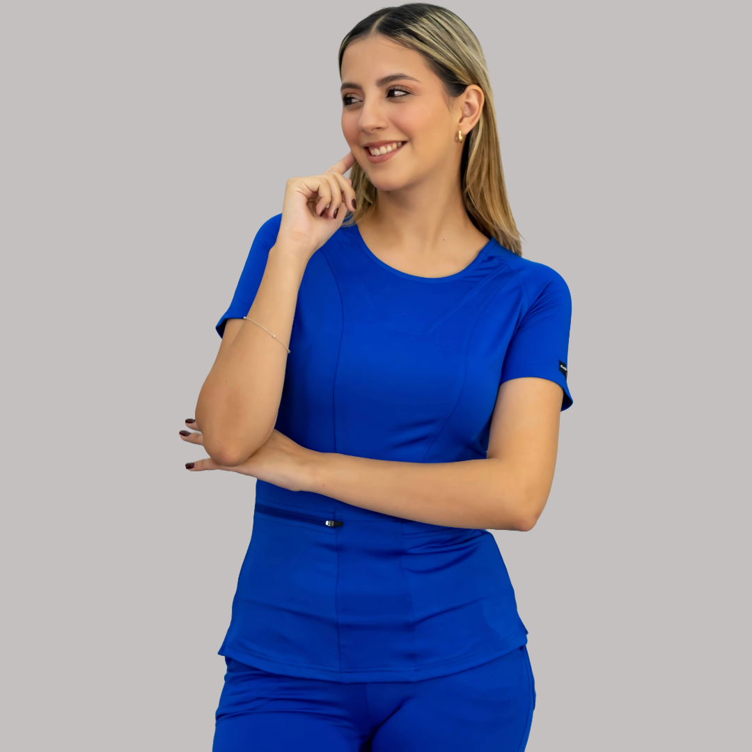 Filipina Quirúrgica Scrubs Super Stretch Mujer 901 Azul Rey